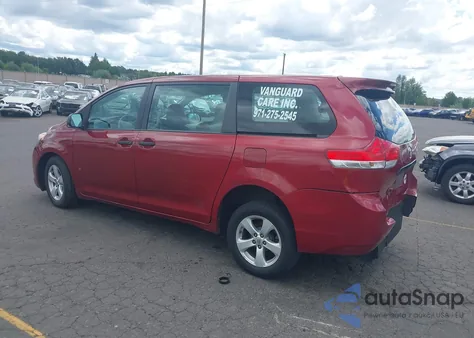 2014 Toyota Sienna L V6 7 Passenger z USA, uszkodzony, nr VIN 5TDZK3DC2ES436487